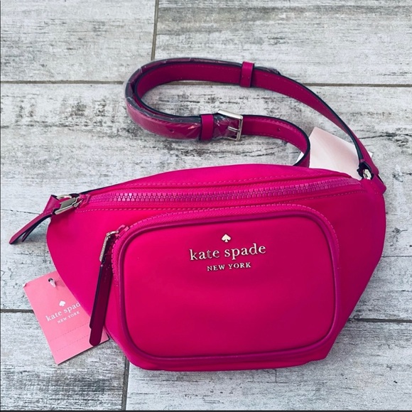 kate spade Handbags - Kate Spade BRIGHT MAGENTA nylon belt bag